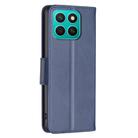 For Honor X8c 4G Lambskin Texture Pure Color Flip Leather Phone Case(Blue) - 3