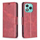 For Honor 400 Lite Lambskin Texture Pure Color Flip Leather Phone Case(Red) - 1