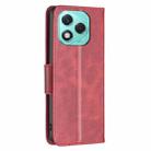 For Honor 400 Lite Lambskin Texture Pure Color Flip Leather Phone Case(Red) - 3