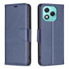 For Honor 400 Lite Lambskin Texture Pure Color Flip Leather Phone Case(Blue) - 1