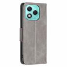 For Honor 400 Lite Global Lambskin Texture Pure Color Flip Leather Phone Case(Grey) - 3
