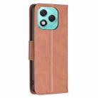 For Honor 400 Lite Lambskin Texture Pure Color Flip Leather Phone Case(Brown) - 3