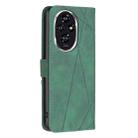 For Honor 200 Magnetic Buckle Rhombus Texture Leather Phone Case(Green) - 3