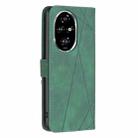 For Honor 200 Pro Magnetic Buckle Rhombus Texture Leather Phone Case(Green) - 3