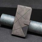 For Honor X6b Magnetic Buckle Rhombus Texture Leather Phone Case(Grey) - 2