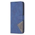 For Honor X8c 4G Magnetic Buckle Rhombus Texture Leather Phone Case(Blue) - 2