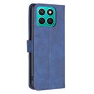For Honor X8c 4G Magnetic Buckle Rhombus Texture Leather Phone Case(Blue) - 3