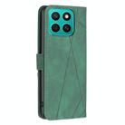 For Honor X8c 4G Magnetic Buckle Rhombus Texture Leather Phone Case(Green) - 3