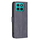 For Honor X8c 4G Magnetic Buckle Rhombus Texture Leather Phone Case(Black) - 3