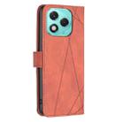 For Honor 400 Lite Magnetic Buckle Rhombus Texture Leather Phone Case(Brown) - 3