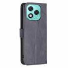 For Honor 400 Lite Magnetic Buckle Rhombus Texture Leather Phone Case(Black) - 3