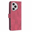 For Honor 400 Pro Global 160.8mm Magnetic Buckle Rhombus Texture Leather Phone Case(Red) - 3