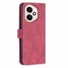 For Honor 400 Global 156.5mm Magnetic Buckle Rhombus Texture Leather Phone Case(Red) - 3
