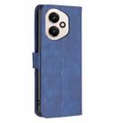 For Honor 400 Global 156.5mm Magnetic Buckle Rhombus Texture Leather Phone Case(Blue) - 3