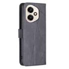 For Honor 400 Global 156.5mm Magnetic Buckle Rhombus Texture Leather Phone Case(Black) - 3