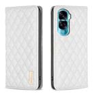 For Honor 90 Lite/X50i Diamond Lattice Magnetic Leather Flip Phone Case(White) - 1