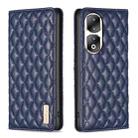 For Honor 90 Pro Diamond Lattice Magnetic Leather Flip Phone Case(Blue) - 1