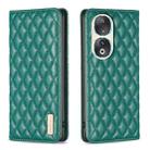 For Honor 90 5G Diamond Lattice Magnetic Leather Flip Phone Case(Green) - 1