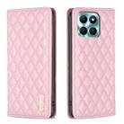 For Honor X6a Diamond Lattice Magnetic Leather Flip Phone Case(Pink) - 1