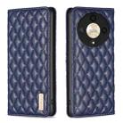 For Honor X9b/Magic6 Lite 5G Diamond Lattice Magnetic Leather Flip Phone Case(Blue) - 1