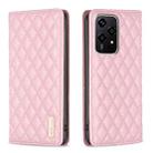 For Honor 200 Lite Global Diamond Lattice Magnetic Leather Flip Phone Case(Pink) - 1