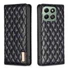 For Honor X6b Diamond Lattice Magnetic Leather Flip Phone Case(Black) - 1