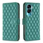 For Honor 90 Lite/X50i Diamond Lattice Wallet Flip Leather Phone Case(Green) - 1