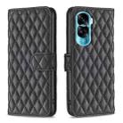 For Honor 90 Lite/X50i Diamond Lattice Wallet Flip Leather Phone Case(Black) - 1