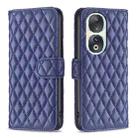 For Honor 90 5G Diamond Lattice Wallet Flip Leather Phone Case(Blue) - 1