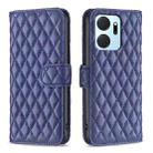 For Honor X7a Diamond Lattice Wallet Flip Leather Phone Case(Blue) - 1