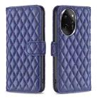 For Honor 100 Pro Diamond Lattice Wallet Flip Leather Phone Case(Blue) - 1