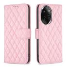 For Honor 100 Pro Diamond Lattice Wallet Flip Leather Phone Case(Pink) - 1