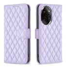 For Honor 100 Pro Diamond Lattice Wallet Flip Leather Phone Case(Purple) - 1