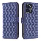 For Honor 100 Diamond Lattice Wallet Flip Leather Phone Case(Blue) - 1