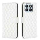 For Honor X8b Diamond Lattice Wallet Flip Leather Phone Case(White) - 1