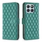 For Honor X8b Diamond Lattice Wallet Flip Leather Phone Case(Green) - 1