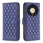 For Honor X9b/Magic6 Lite 5G Diamond Lattice Wallet Flip Leather Phone Case(Blue) - 1