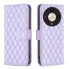 For Honor X9b/Magic6 Lite 5G Diamond Lattice Wallet Flip Leather Phone Case(Purple) - 1