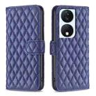 For Honor X7b Diamond Lattice Wallet Flip Leather Phone Case(Blue) - 1