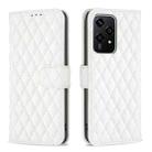 For Honor 200 Lite Global Diamond Lattice Wallet Flip Leather Phone Case(White) - 1