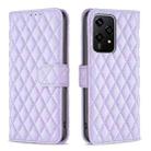 For Honor 200 Lite Global Diamond Lattice Wallet Flip Leather Phone Case(Purple) - 1