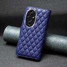 For Honor 200 Diamond Lattice Wallet Flip Leather Phone Case(Blue) - 3