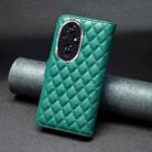 For Honor 200 Diamond Lattice Wallet Flip Leather Phone Case(Green) - 3