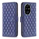 For Honor 200 Pro Diamond Lattice Wallet Flip Leather Phone Case(Blue) - 1