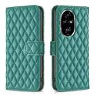 For Honor 200 Pro Diamond Lattice Wallet Flip Leather Phone Case(Green) - 1