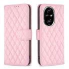 For Honor 200 Pro Diamond Lattice Wallet Flip Leather Phone Case(Pink) - 1