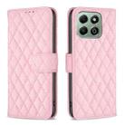 For Honor X6b Diamond Lattice Wallet Flip Leather Phone Case(Pink) - 1