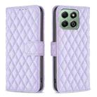 For Honor X6b Diamond Lattice Wallet Flip Leather Phone Case(Purple) - 1