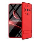 For Realme 11 Pro / 11 Pro+ GKK Three Stage Splicing Full Coverage PC Phone Case with Stand(Red) - 1