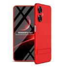 For Realme C55 GKK Three Stage Splicing Full Coverage PC Phone Case with Stand(Red) - 1